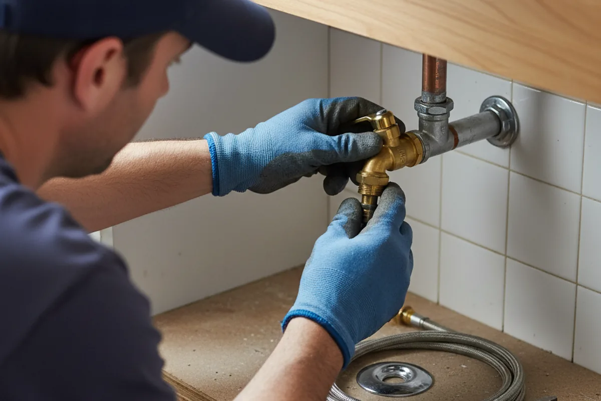 Shutoff valve and fitting work during Emergency Plumbing in Belmar
